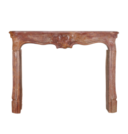 Maison Leon Van den Bogaert 18th Century Rococo Fireplace Surround In Reddish-Brown Stone or Porphyry-Like Marble-Stone