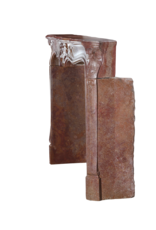 Maison Leon Van den Bogaert Rokoko Kaminsims Aus Rötlich-Braunem Stein oder Porphyrähnlichem Marmorstein
