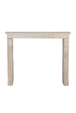 Maison Leon Van den Bogaert Small French Stone Fireplace Surround For Cozy Timeless Living