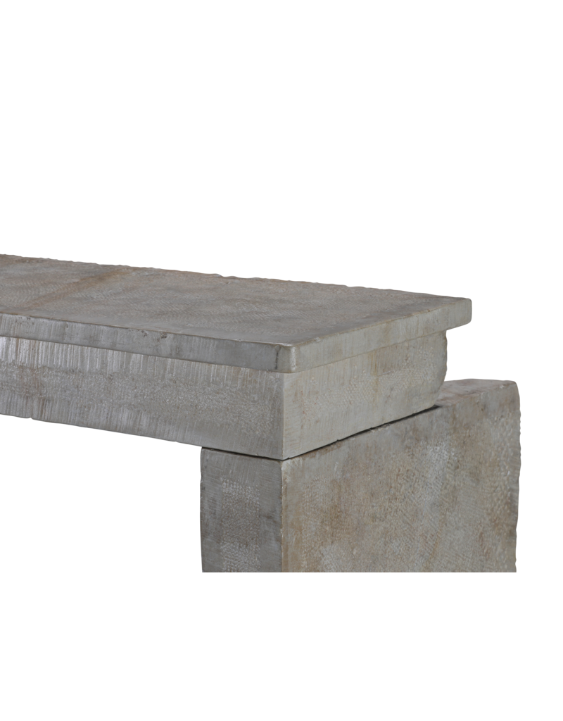 Maison Leon Van den Bogaert Small French Stone Fireplace Surround For Cozy Timeless Living