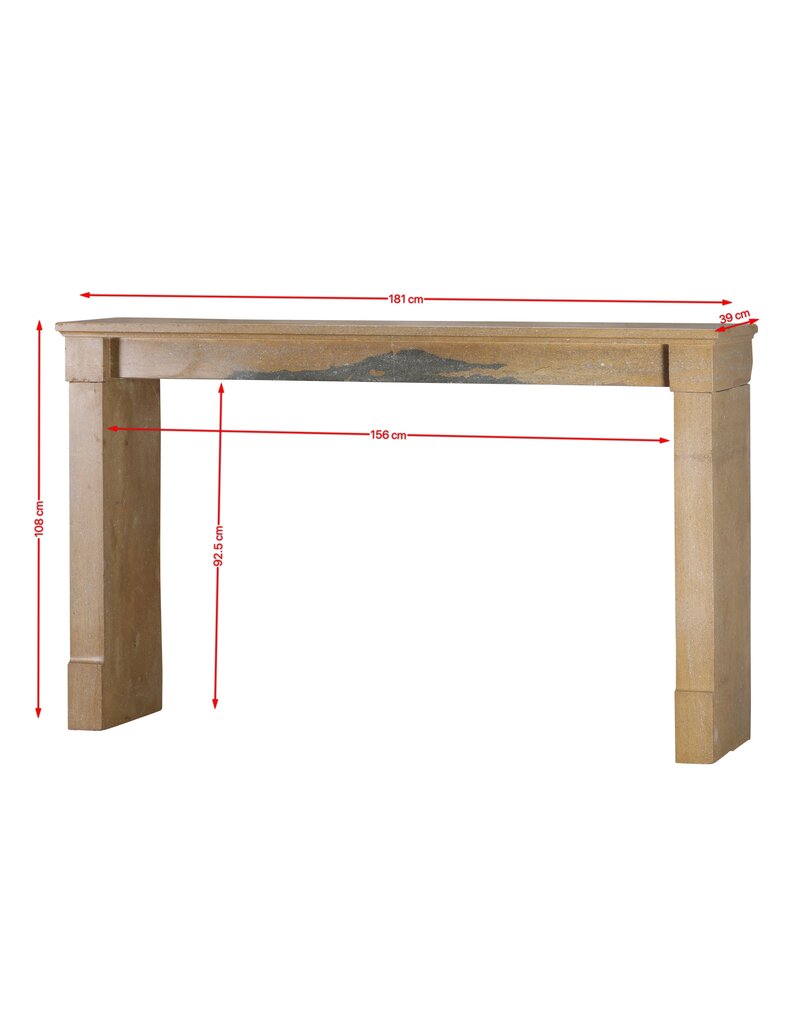 Extra Brede Schouwmantel 19e-Eeuws Frans Minimalistisch Louis Philippe Ontwerp