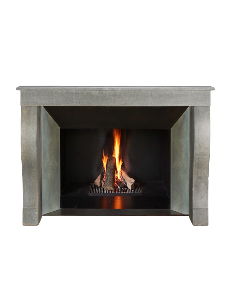 Timeless Minimalist Mantelpiece In Muted Grey Natural Stone