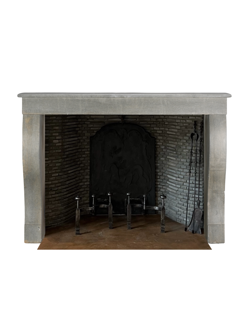Timeless Minimalist Mantelpiece In Muted Grey Natural Stone