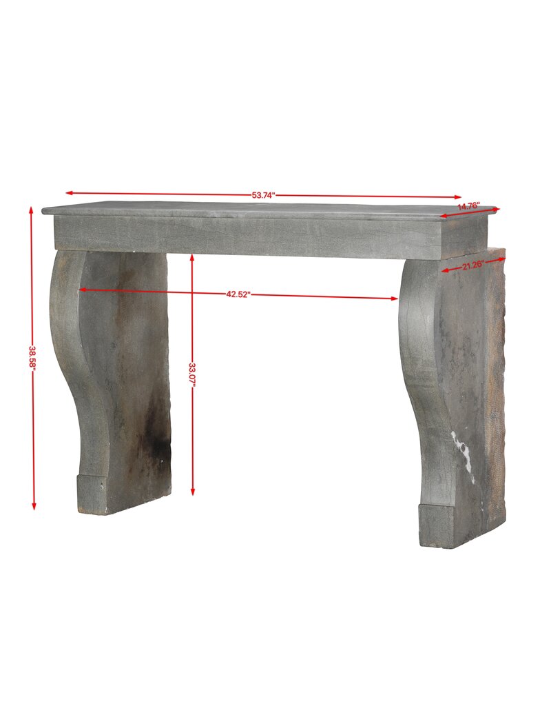 Timeless Minimalist Mantelpiece In Muted Grey Natural Stone