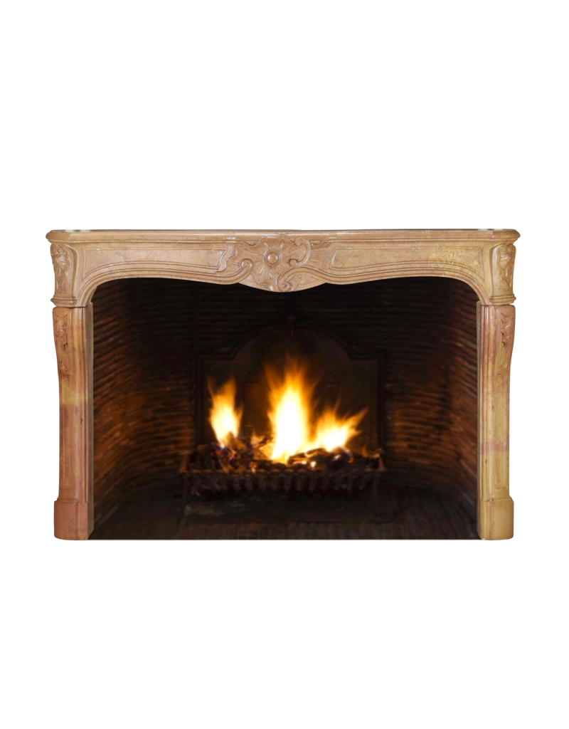 Maison Leon Van den Bogaert Classic French Regency Fireplace In Burgundian Corton Stone