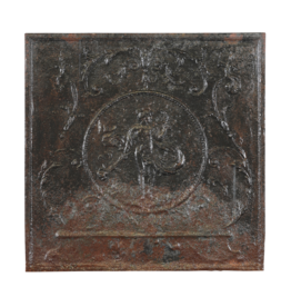 Ancienne Plaque De Cheminée Femme En Robe Flottante
