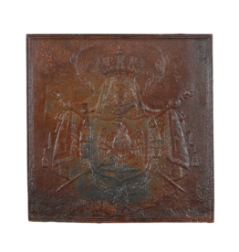 Heraldic Fireback In Cast Iron With Eagle In The Center