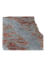 Exquise Plaque de Marbre Rouge Languedoc Antique | Élégance Intemporelle pour Intérieurs Luxueux