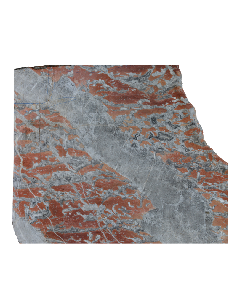 Exquise Plaque de Marbre Rouge Languedoc Antique | Élégance Intemporelle pour Intérieurs Luxueux