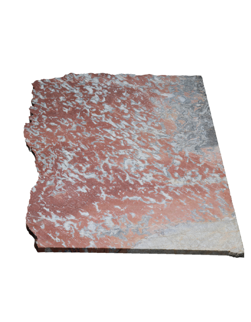 Maison Leon Van den Bogaert Dalle de marbre Rouge Languedoc ancien non calibrée avec variations de couleurs uniques
