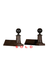 Par de Brocante Accesorios Chimenea