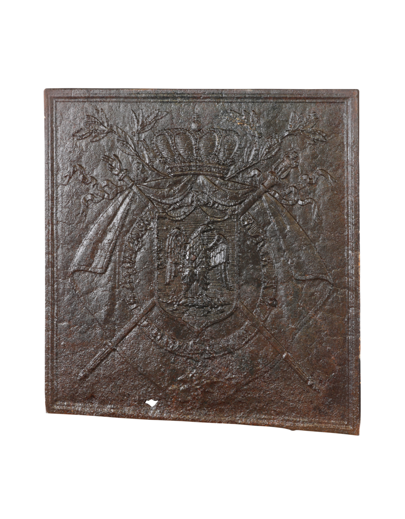 Maison Leon Van den Bogaert Placa De Chimenea Heráldica Con Aguila Para Una Decoración Auténtica