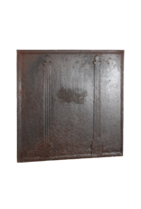 Maison Leon Van den Bogaert Plaque De Cheminée En Fonte Ancienne Originale Avec Motif De Colonne Classique, XVIIIe Siècle