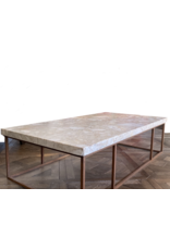 Maison Leon Van den Bogaert Table basse ancienne en marbre Brèche Royale
