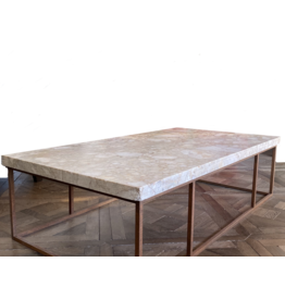 Table Basse Marbre Brèche Ancienne Épaisseur 6 cm 170 cm x 87 cm