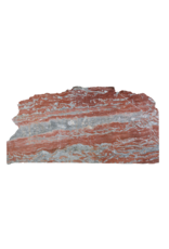 Maison Leon Van den Bogaert Uncalibrated Original Antique Red-Languedoc Marble Slab with Unique Color Variations