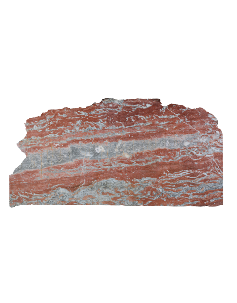 Maison Leon Van den Bogaert Uncalibrated Original Antique Red-Languedoc Marble Slab with Unique Color Variations