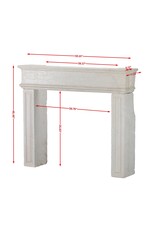 Maison Leon Van den Bogaert Elegante, antike Kaminumrandung aus Kalkstein für minimalistische Finca-Innenräume