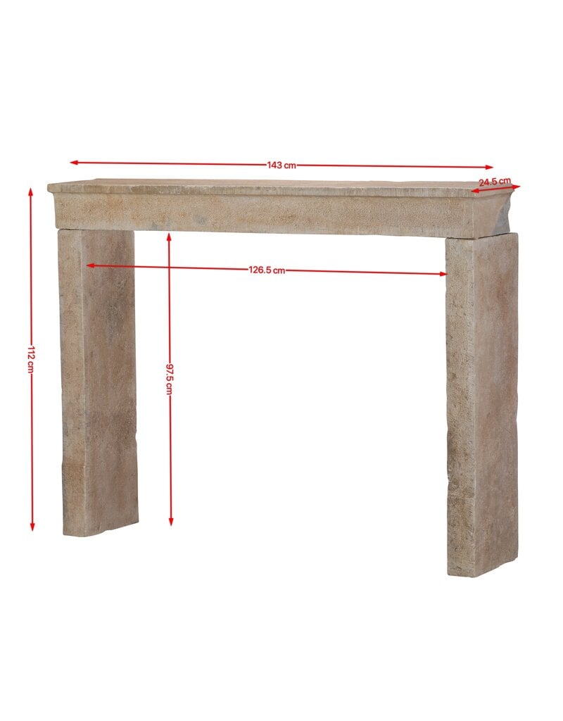 Maison Leon Van den Bogaert Elegant French Antique Fireplace Mantel with Decorative Details For Warm Atmosphere