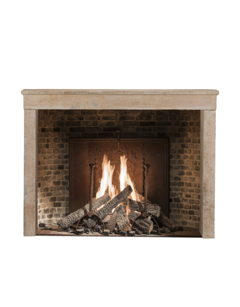 Maison Leon Van den Bogaert Elegant French Antique Fireplace Mantel with Decorative Details For Warm Atmosphere