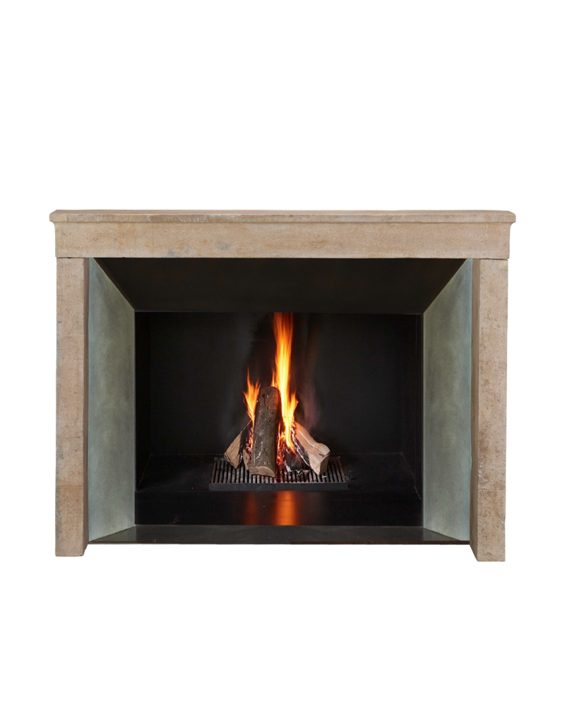 Maison Leon Van den Bogaert Elegant French Antique Fireplace Mantel with Decorative Details For Warm Atmosphere