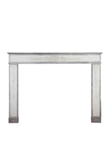 Chimenea Neoclásica Francesa – Mármol Bleu Turquin & Statuario