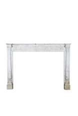 Fine Classic French Carrara Marble Fireplace Surround