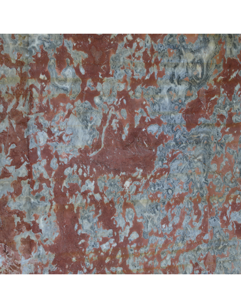 Maison Leon Van den Bogaert Antike Rot-Graue Französische Marmorplatte – 190 cm x 135 cm, Dicke 1,5 cm