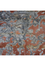 Maison Leon Van den Bogaert Antiek Rood-Grijs Franse Marmer Plaat - 190 cm Bij 135 cm Dikte 1,5 cm