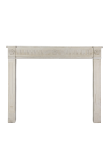 Élégante Cheminée Décorative En Pierre Blanche Française
