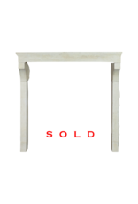 Haute Cheminée Française En Pierre Blanche