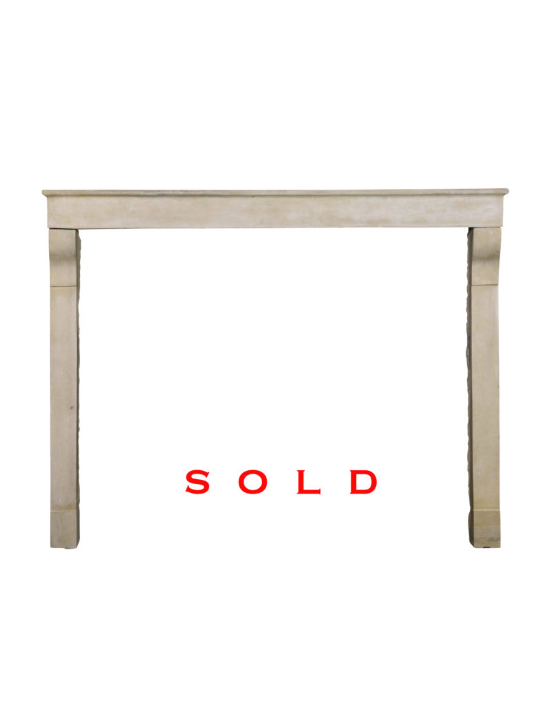 Beige Limestone  Fireplace Surround
