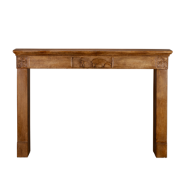 Maison Leon Van den Bogaert French Antique Stone Fireplace Mantel – Hunting Lodge Accent