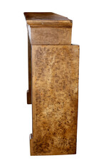 Maison Leon Van den Bogaert Früh­19. Jh. Französischer Kalkstein-Kamin­mantel mit handgeschnitztem Jagdrelief und Patina