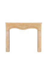 Maison Leon Van den Bogaert 18th Century French Limestone Fireplace Surround - Romantic Floral Carvings – Elegant Provincial-Rocaille Center Piece