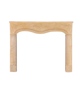 Maison Leon Van den Bogaert Romantic Floral-Carved French Limestone Fireplace Surround