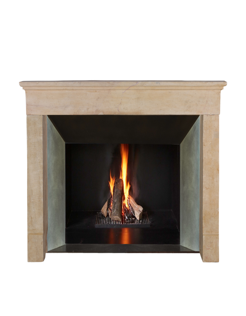Maison Leon Van den Bogaert Charming 19th Century Petite French Fireplace Surround With Square Firebox Opening