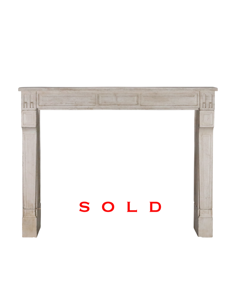 Chimenea Antigua Piedra Caliza Beige Francia
