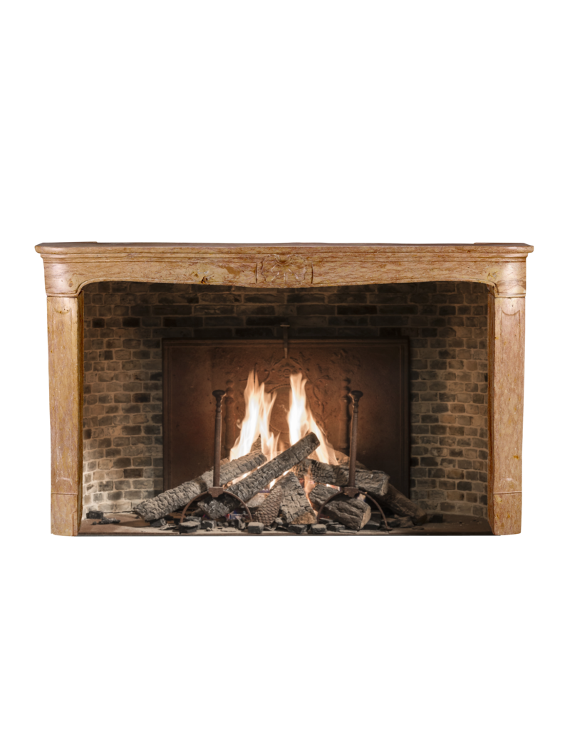 Maison Leon Van den Bogaert 18th‑Century Antique French Fireplace Surround in Burgundy Rose Hard-Stone Marble – Large, Reclaimed, Rare Color & Carving