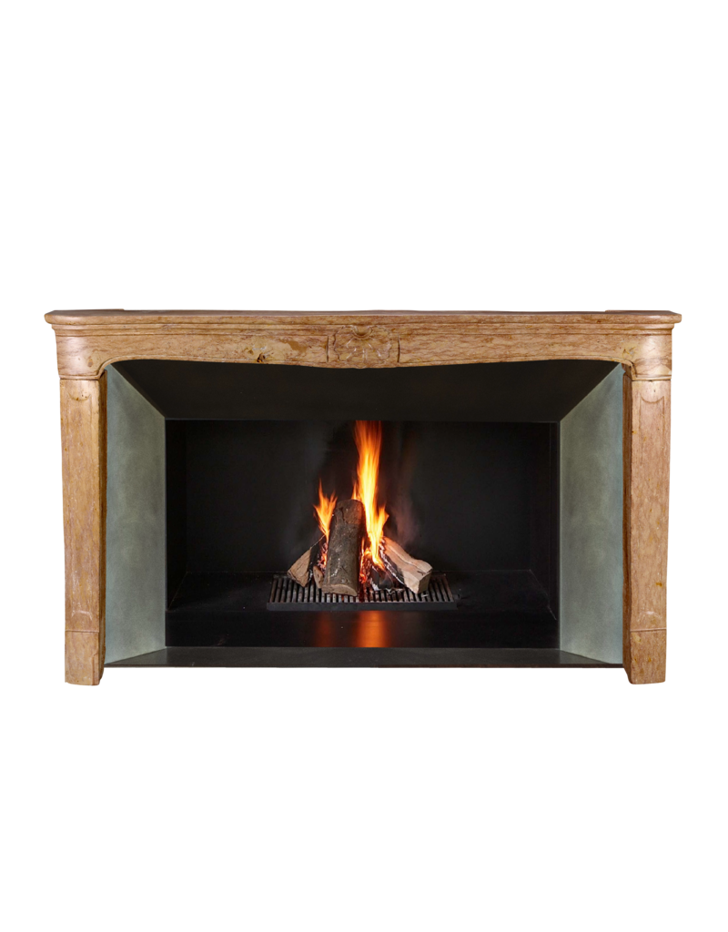 Maison Leon Van den Bogaert 18th‑Century Antique French Fireplace Surround in Burgundy Rose Hard-Stone Marble – Large, Reclaimed, Rare Color & Carving