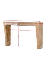 Maison Leon Van den Bogaert Antike 18. Jh. Französische Kaminumrahmung aus burgundischem Rosé‑Beige Marmor – Groß, Recycelt, Rarität