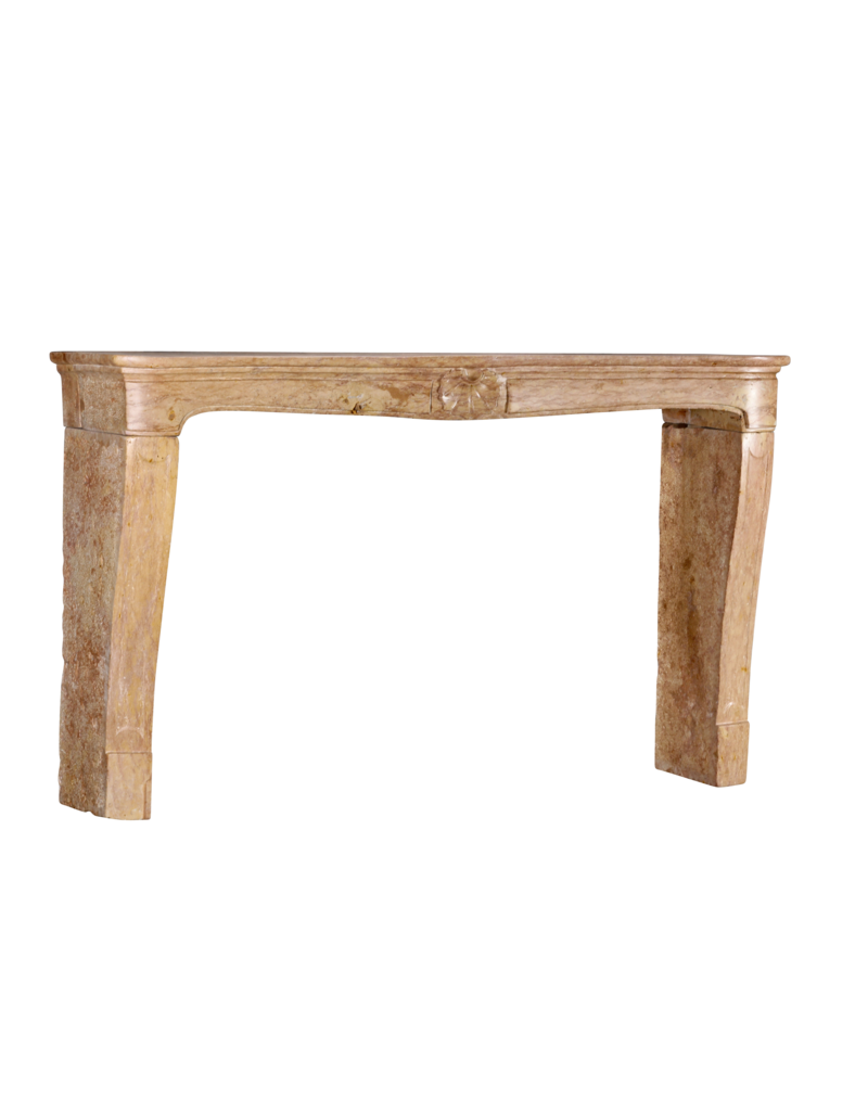 Maison Leon Van den Bogaert 18th‑Century Antique French Fireplace Surround in Burgundy Rose Hard-Stone Marble – Large, Reclaimed, Rare Color & Carving