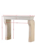 Maison Leon Van den Bogaert Elegant 19th Century Hand-Carved French Fireplace Mantel in Pale Limestone with Soft Curved Jambs