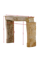 Maison Leon Van den Bogaert Originele Franse Schouw - 18e Eeuw - Licht Okerkleurig Marmer Met Natuurlijke Patina