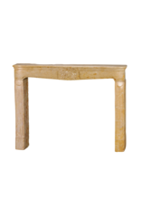 Maison Leon Van den Bogaert Original Mid-18th Century French Fireplace Surround in Warm Ochre Marble with Artempo Patina and Soft Floral Ornamentation