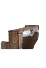 Maison Leon Van den Bogaert Exceptional Mid-18th Century Louis XV Period French Fireplace Surround in Rare Red Hard Marble with Deep Shell Carving and Sculpted Curves