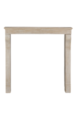 Maison Leon Van den Bogaert Authentic 19th Century French Fireplace Surround in Aged Limestone with Elegant Patina and Soft Light Reflection