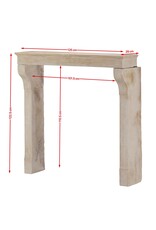 Maison Leon Van den Bogaert Authentic 19th Century French Fireplace Surround in Aged Limestone with Elegant Patina and Soft Light Reflection