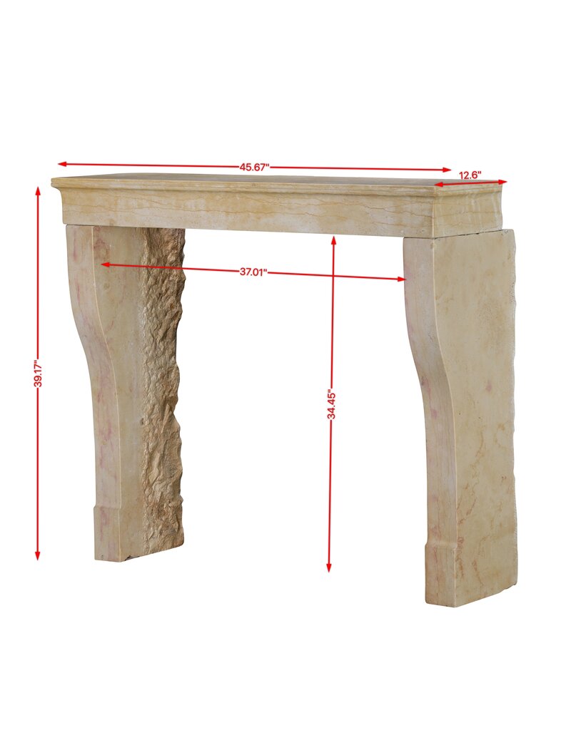 Maison Leon Van den Bogaert Authentic 19th Century French Stone Fireplace Surround | Antique Mantel