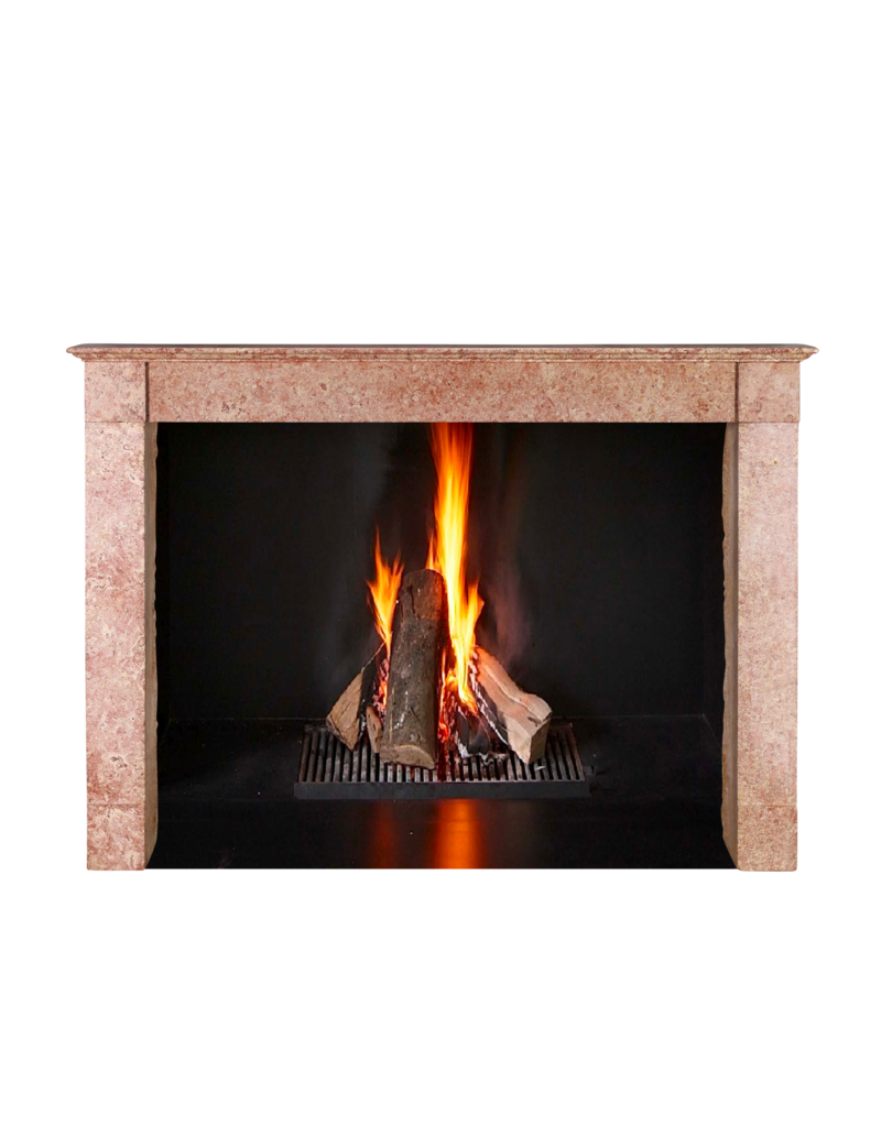 Maison Leon Van den Bogaert Antique 19th Century Rose-Pink Burgundy Marble Fireplace | Château Provenance